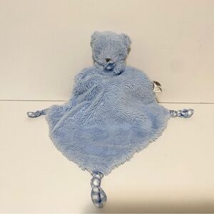 Kellytoy Teddy Bear Lovey Blue Gingham Blanket Baby Soft Cuddle Security Lovie